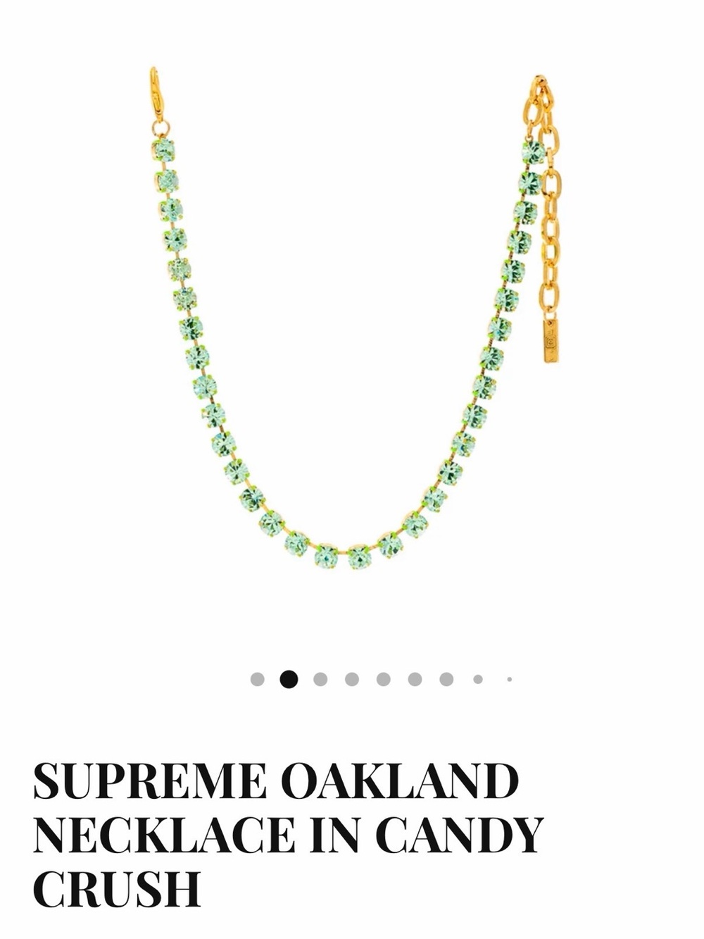 Supreme Oakland Necklace in Candy Crush-Neon Green